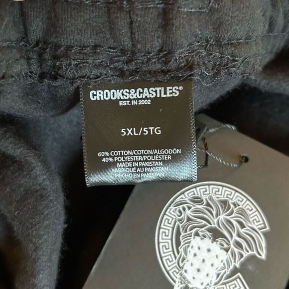 NWT 5XL Crooks and Castle Jogger Pants Mens Black - Picture 12 of 12